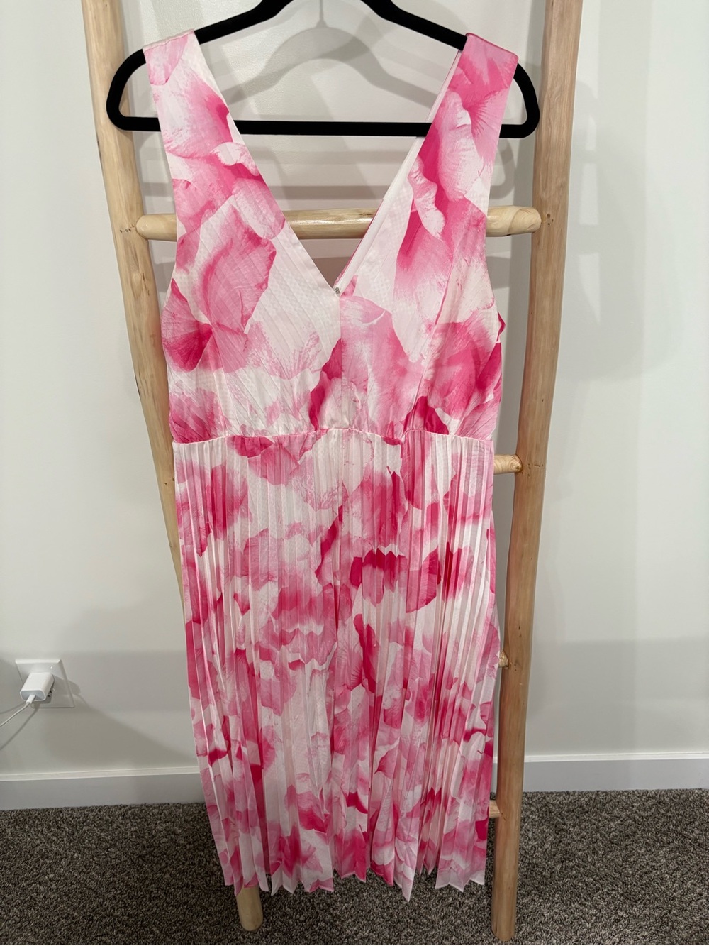 Express Pink Lined Top with Black Logo Tag